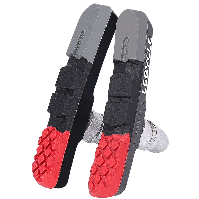 LEBYCLE MTB Road Bicycle V-Brake Pads Bike Brake Shoes 70mm 73mm Threaded For Linear Pull Brakes All weathers Low Noise