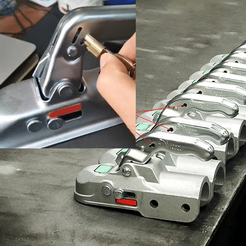 Bloqueo antirrobo para enganche de remolque con 2 llaves para caravanas, vehículos recreativos, camiones y barcos.