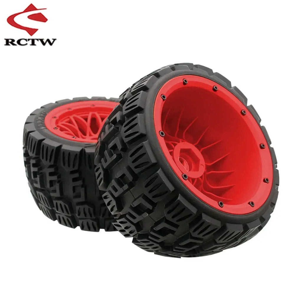 All Terrain Super Wear-resistant Complete Tyre Rear or Front Wheel Tire Set for 1/5 HPI ROFUN ROVAN KM BAJA 5B SS Rc Car Parts