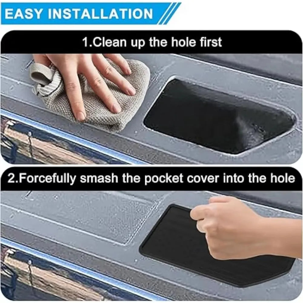Car Stake Pocket Covers Custom for GMC Sierra Silverado 2019+ National Flag Truck Bed Rail Hole Plugs Stake Pocket Caps Cover