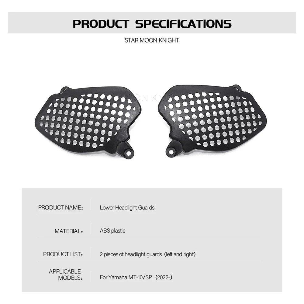 For Yamaha MT-10 SP MT10 MT 10 2022 Accessories Lower Headlight Guard Fog Auxiliary Position Turn Light Grille Protection Cover