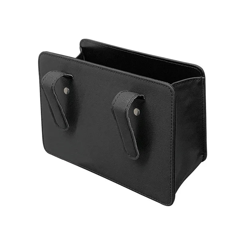 Car Interior Storage Organizer Foldable Leather Trash Bin Seatback Hanging Multi Pocket Car Door Storage Box for Auto Accessory