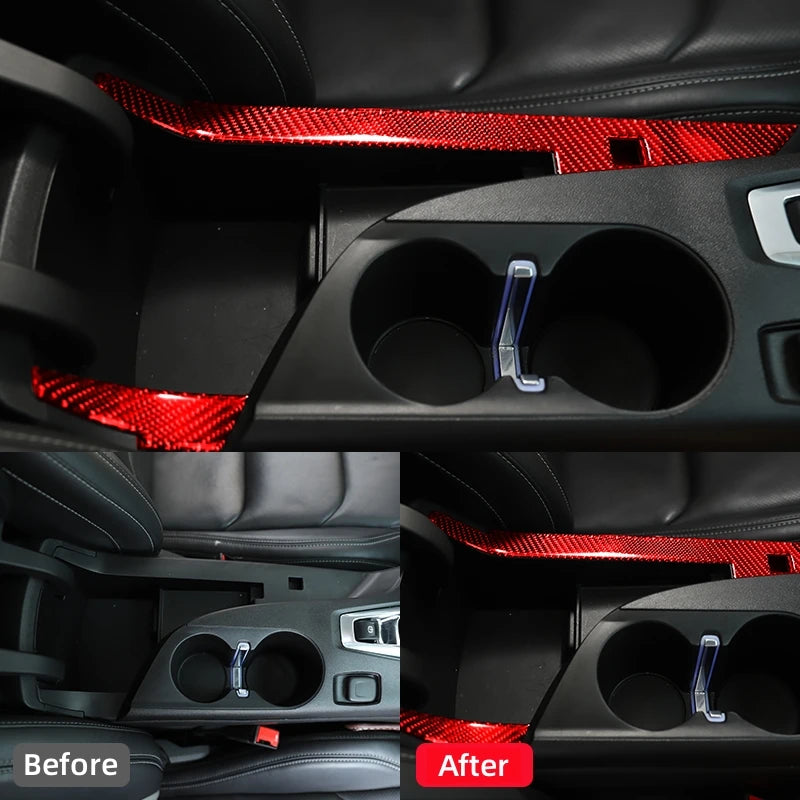 For Chevrolet Camaro 2017-2022 Accessories Interior Real Carbon Fiber  Car Center Console Side Decorative Strip Cover Stickers