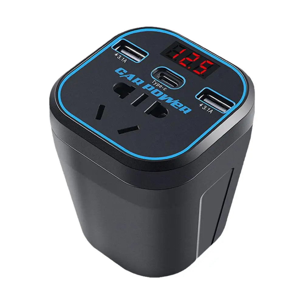 Car Power Inverter 12V/24V TO DC220V Converter Type-C Multi-function Charger Socket 120W Fast Charger Car Power Converter