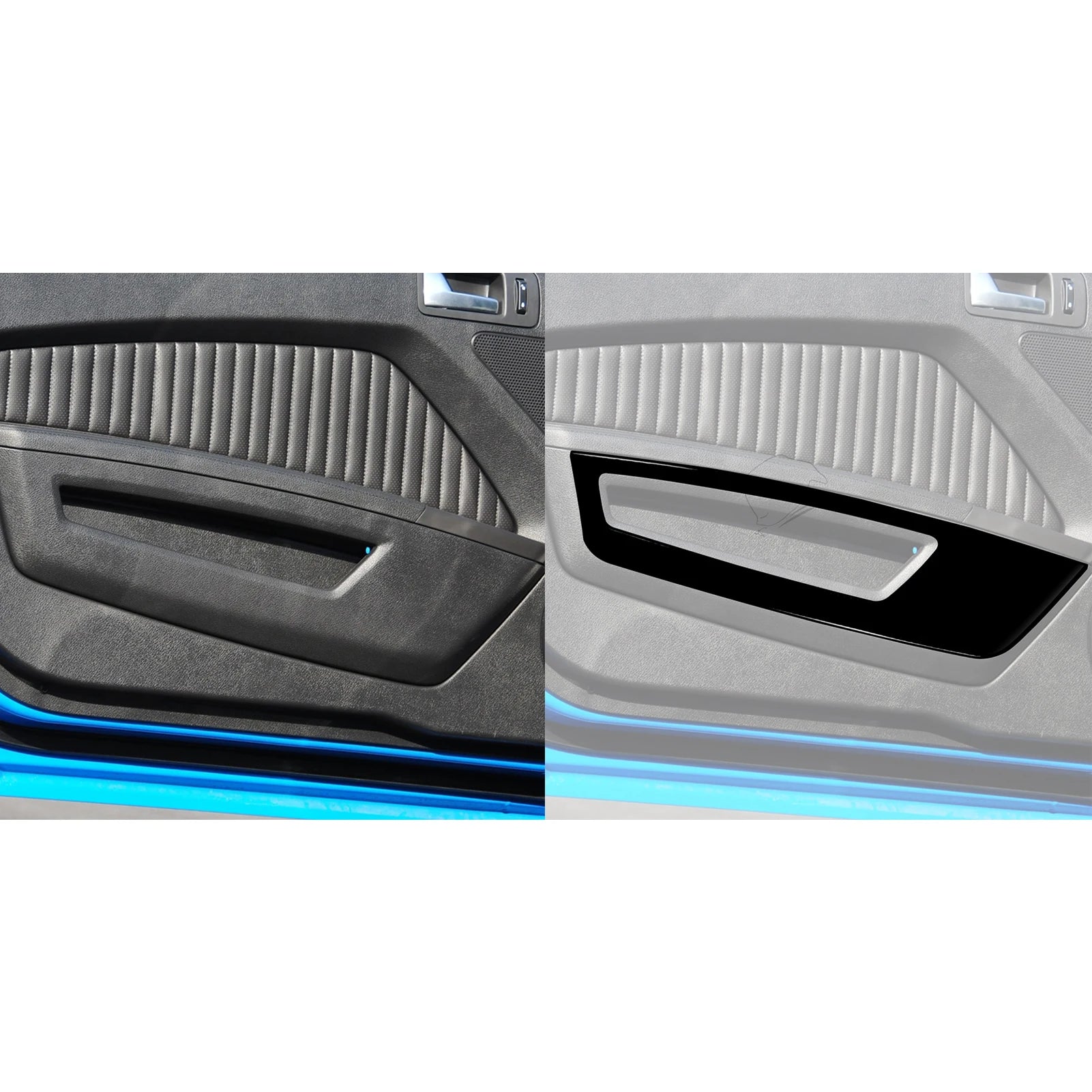 For Ford Mustang 2009-2013 Accessories Car Plastic Black Interior Door Panel Gear Cupholder Air outlet Trim Sticker Decoration