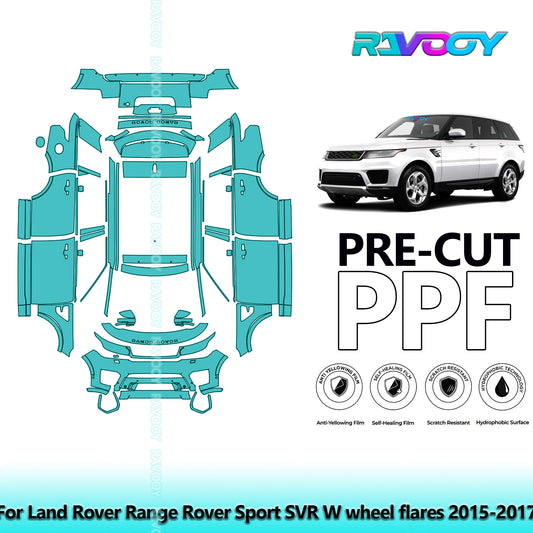 8.5Mil Full Vehicle Precut PPF Paint Protection Film For Land Rover Range Rover Sport SVR W wheel flares 2015-2017