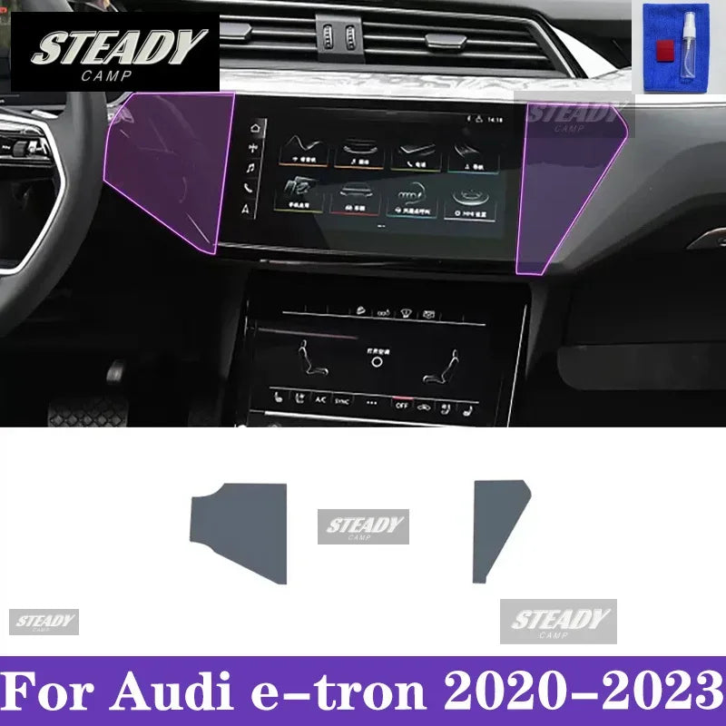 For Audi e-tron 2020-2023 Car interior Center console transparent TPU Paint protective film Anti scratch sticker LCD screen PPF