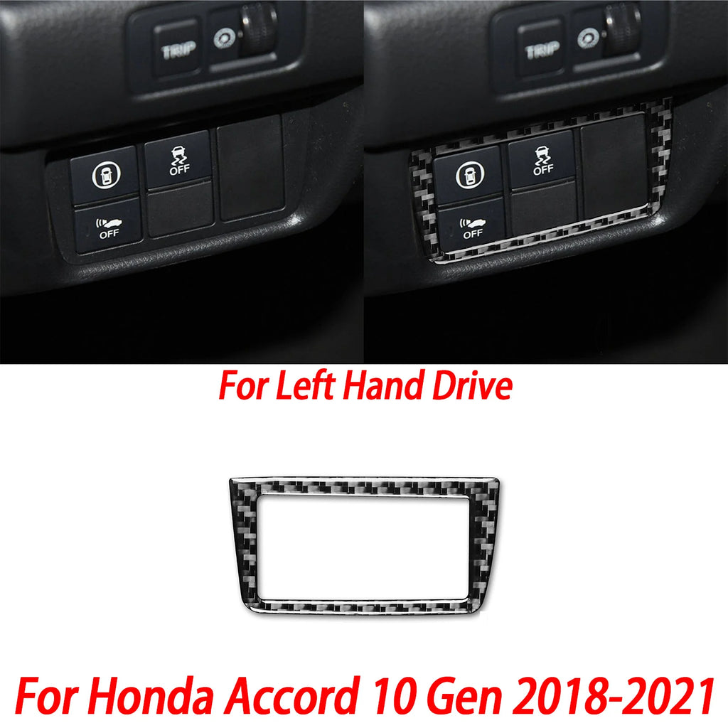 Interior Accessories Steering Wheel Central Armrest Panel Cup Holder For Honda Accord 10th Gen 2008—2021 Carbon Fiber Sticker