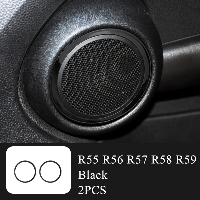Car Decorative Cover Protective Shell Black Interior Modification ABS Plastic Sticker  For MINI Cooper R55 R56 R57 R58 R59 R60 1