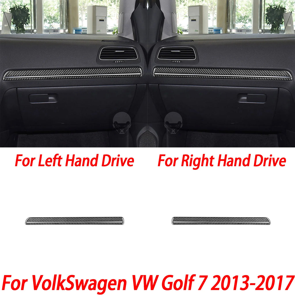 For VW Golf 7 GTI Mk7 2013-2017 Car Interior Accessories Cup Holder Frame Console AC CD Control Cover Gear Shift Panel Sticker