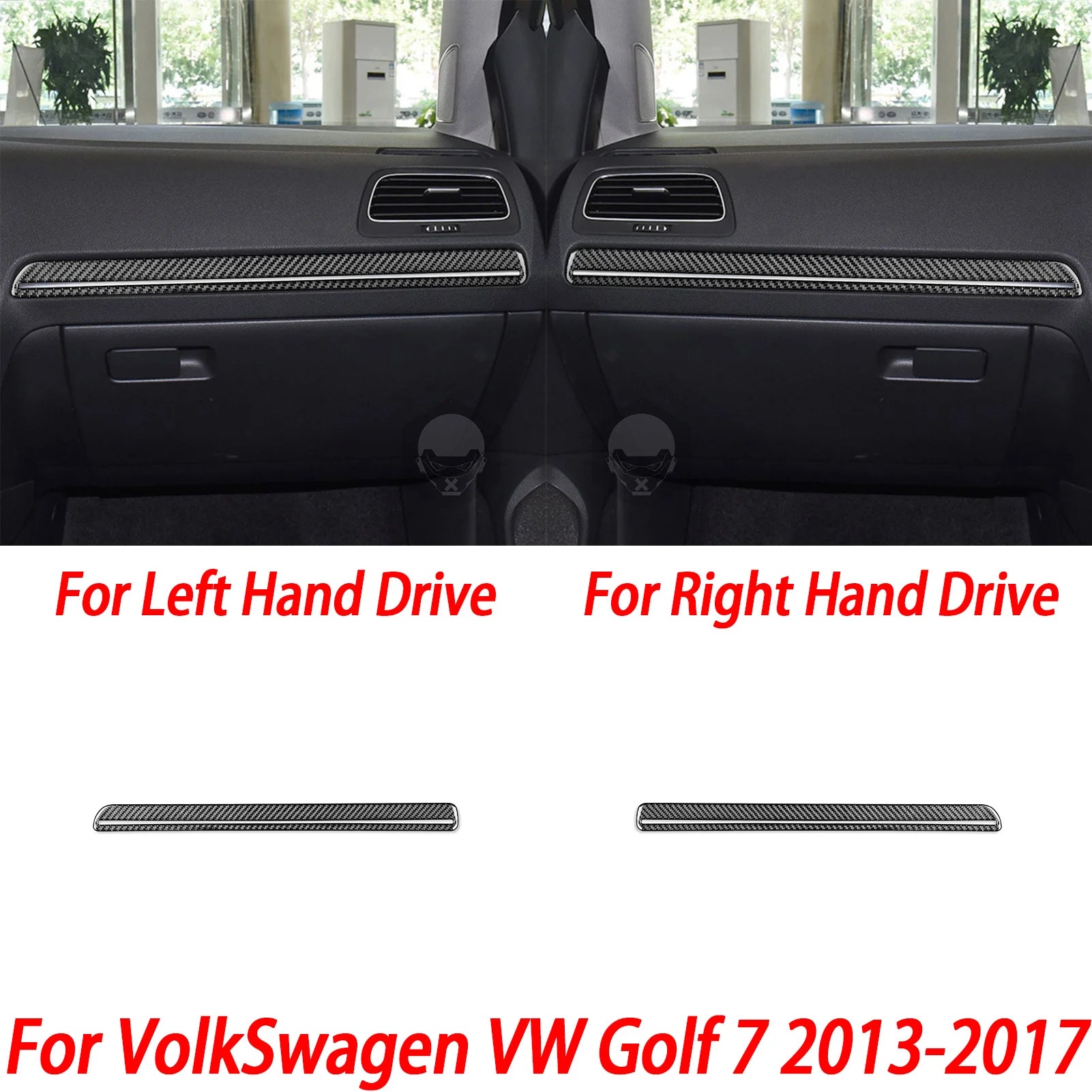 For VW Golf 7 GTI Mk7 2013-2017 Car Interior Accessories Cup Holder Frame Console AC CD Control Cover Gear Shift Panel Sticker