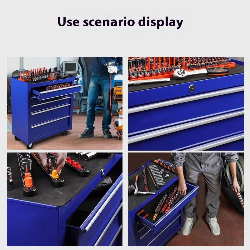 7/5Drawers Tool Cabinet Auto Car Repair Mobile Tool Trolley Multifunctional Workshop Parts Cabinet Iron Storage Box
