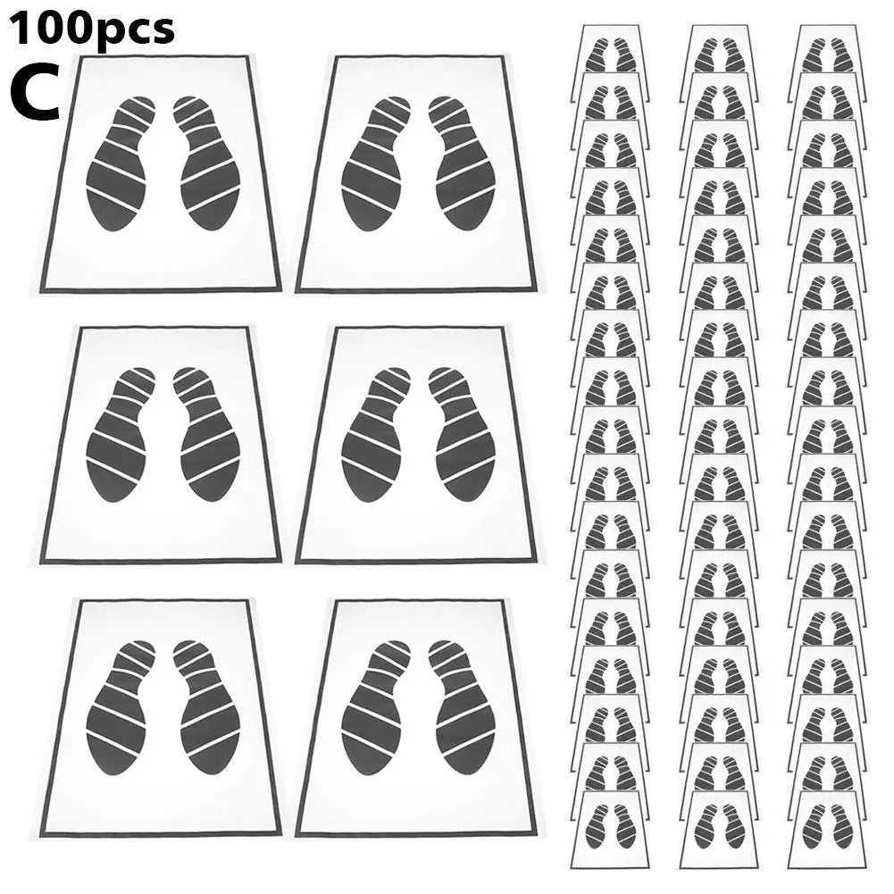 50Pcs Disposable Paper Foot Mats Portable Vehicle Foot Pads Folding Floor Mats Car Foot Pad Paper Car Interior Accessories