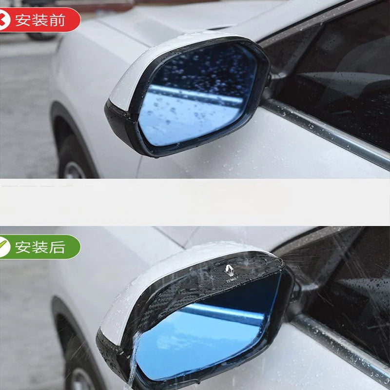 Car Rearview Mirror Eyebrow Rainproof Cover Accessories for Renault Megane 2 3 4 Twingo Clio Talisman Captur Trafic Kwid Fluence