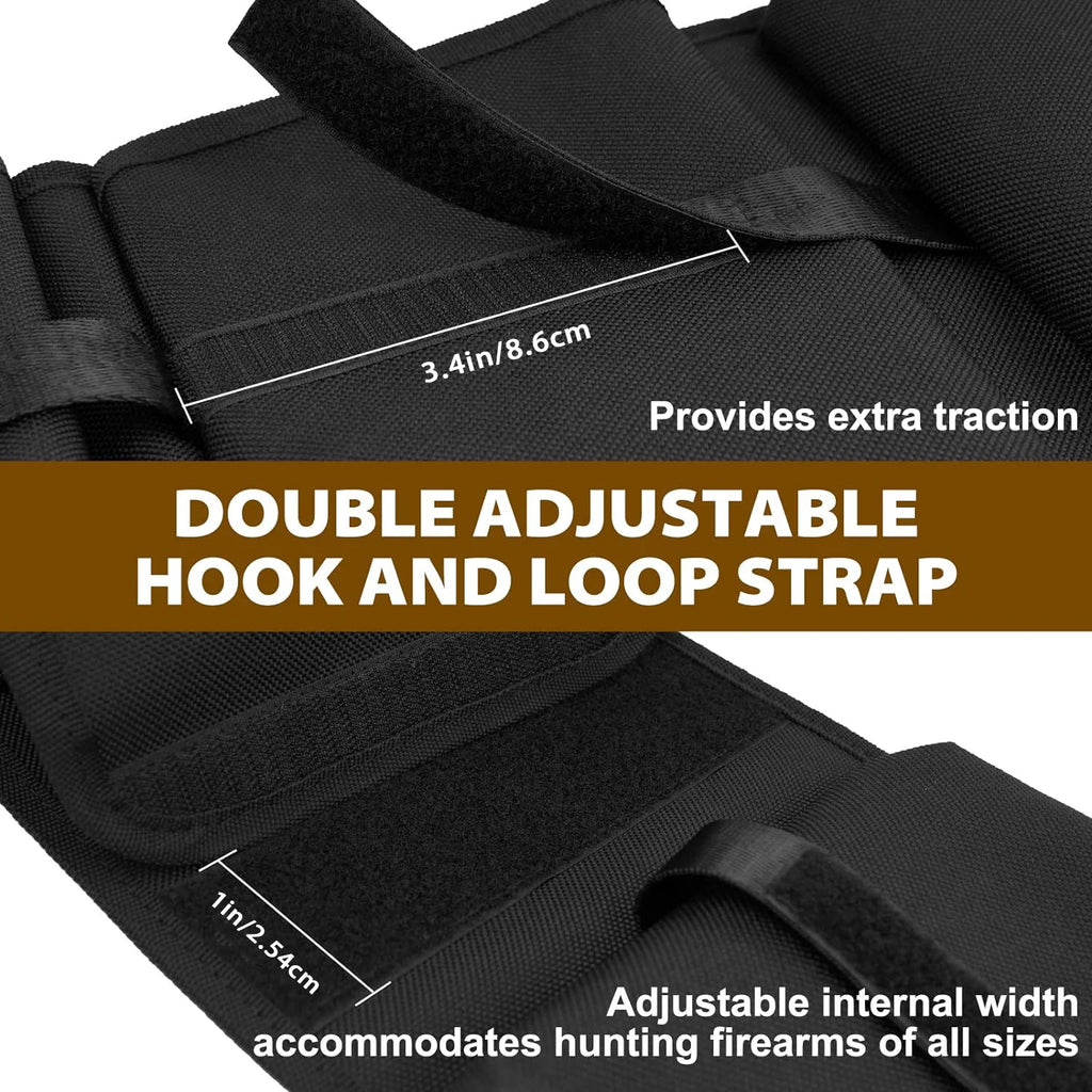 2 Piece Truck Gun Rack, Folding Car Seatback Gun Rack, Adjustable Truck Backseat Gun Storage Bag, Fits Most Vehicles/SUV/Pickups