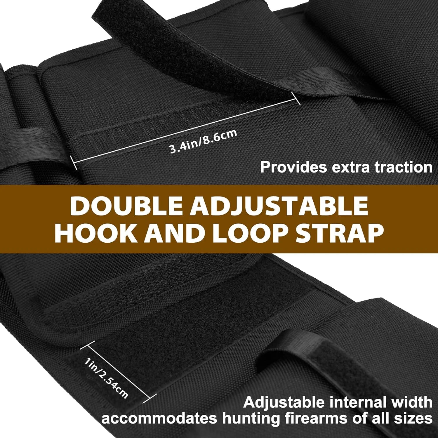 2 Piece Truck Gun Rack, Folding Car Seatback Gun Rack, Adjustable Truck Backseat Gun Storage Bag, Fits Most Vehicles/SUV/Pickups