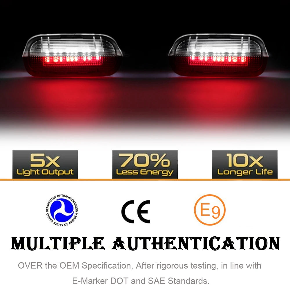 LED Car Door Panel Courtesy Lights For Porsche Cayenne 958 Panamera Macan 718 Boxster Cayman 982 911 991 Series Interior Lamp
