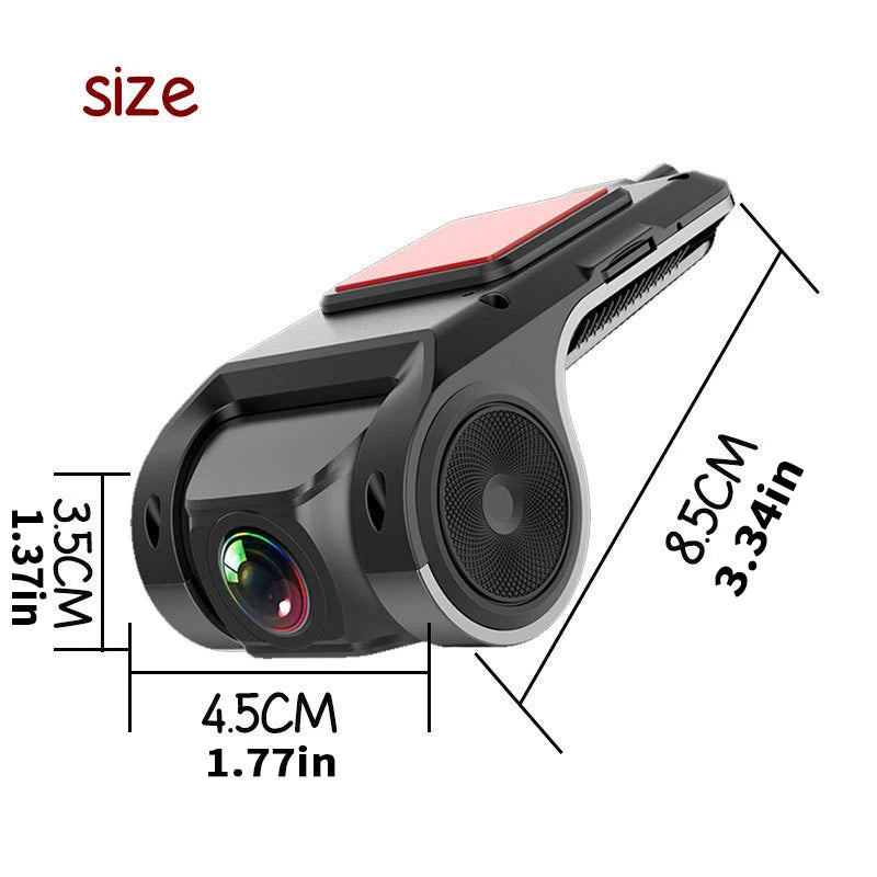 Car DVR Dash Cam Full HD 1080P Dash Cam For DVD Android Player ADAS LDWS Navigation Unit Auto Audio Voice Alarm Video Recording