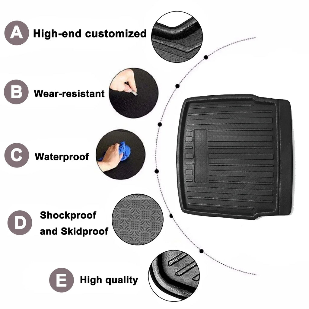 Car Cargo Liner Boot Tray Rear Trunk Cover Matt Mat Floor Carpet Kick Pad For Volkswagen For VW Tiguan MK2 2017 2018 2019
