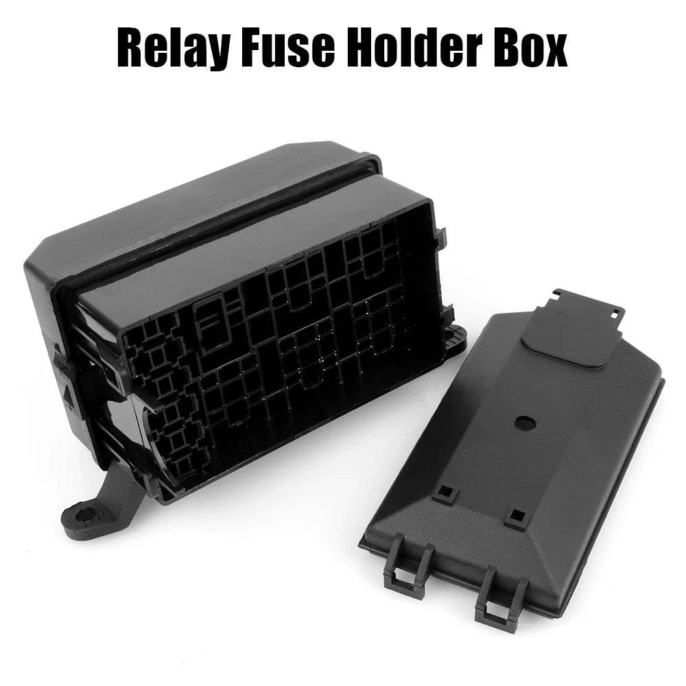 Accesorios para coche, camión, remolque, caja de fusibles y relé de 6 vías, repuesto automático, protector de circuito, bloque de soporte de terminales, color negro
