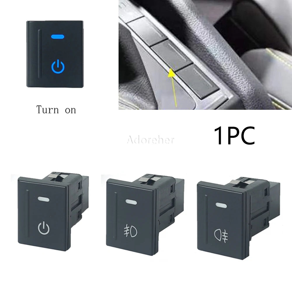 For Volkswagen Amarok 11-18 Accessories 1PC Car LED DRL Fog Lights Power Spotlight Fan Radar Front Rear Diff Lock Electronic Dog