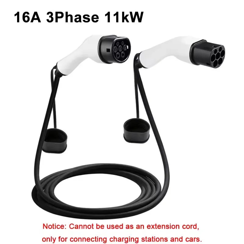 Teschev 16A/32A 11kW Type to Type2 EV Charging Charging Cable IEC 62196-2 Charger For PHEV Electric Vehicles In Public Station