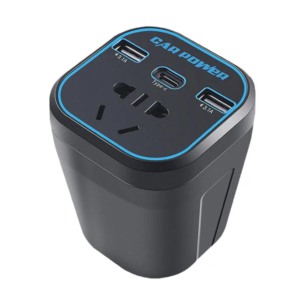 Car Power Inverter 12V/24V TO DC220V Converter Type-C Multi-function Charger Socket 120W Fast Charger Car Power Converter