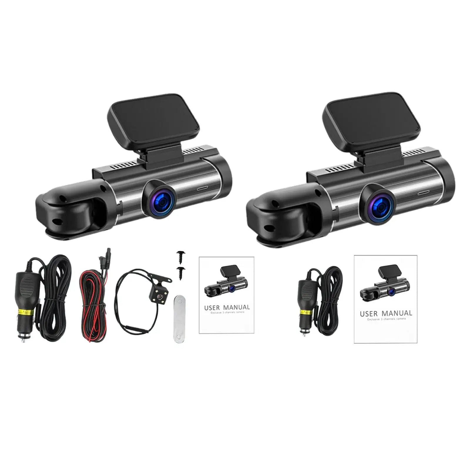 Dashboard Camera with Motion Detection Dual Lens IPS Screen Dash Cam Loop Recording for Car SUV 24 Hour Security