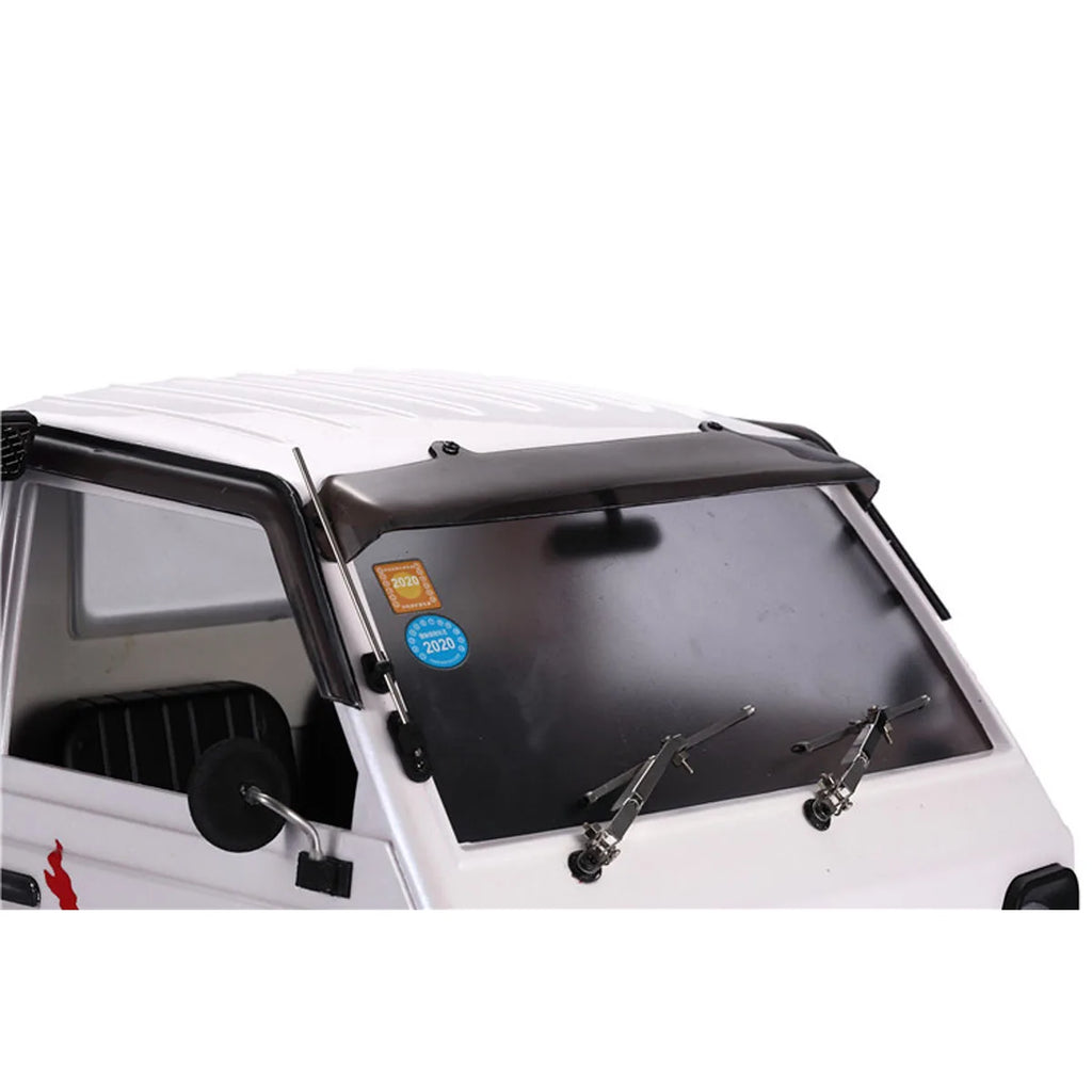 Upgrade for 1/10 WPL D12 Sun Hat Rain File Acrylic Transparent Black Truck Parts Voitur 1/10 RC Car Pickup Simulation Decor
