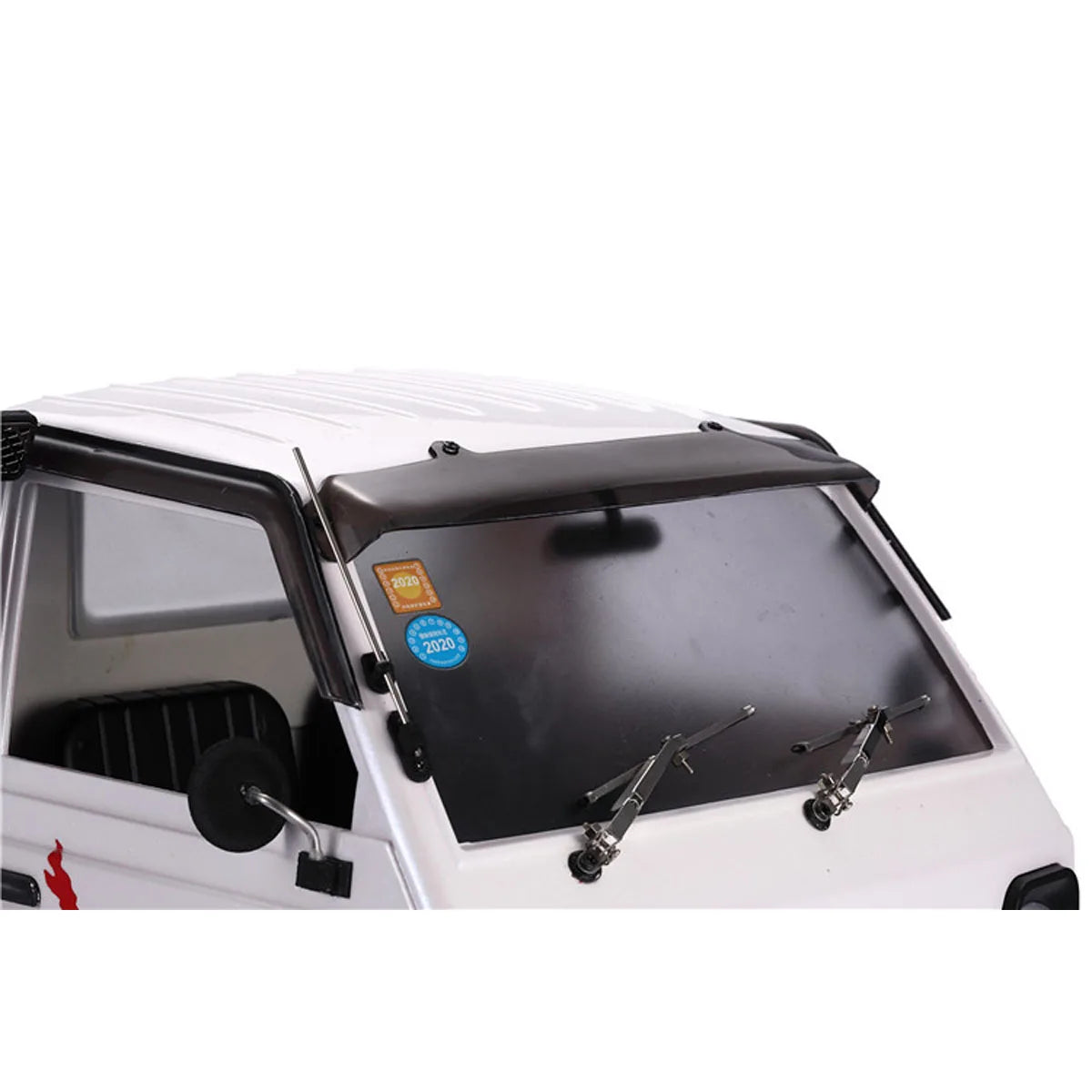 Upgrade for 1/10 WPL D12 Sun Hat Rain File Acrylic Transparent Black Truck Parts Voitur 1/10 RC Car Pickup Simulation Decor