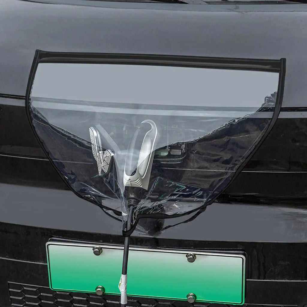 Electric Vehicle Charger Port Rainproof Cover Electric Car Charger Plug Cover Waterproof PVC With Magnetic Stripe For All EV