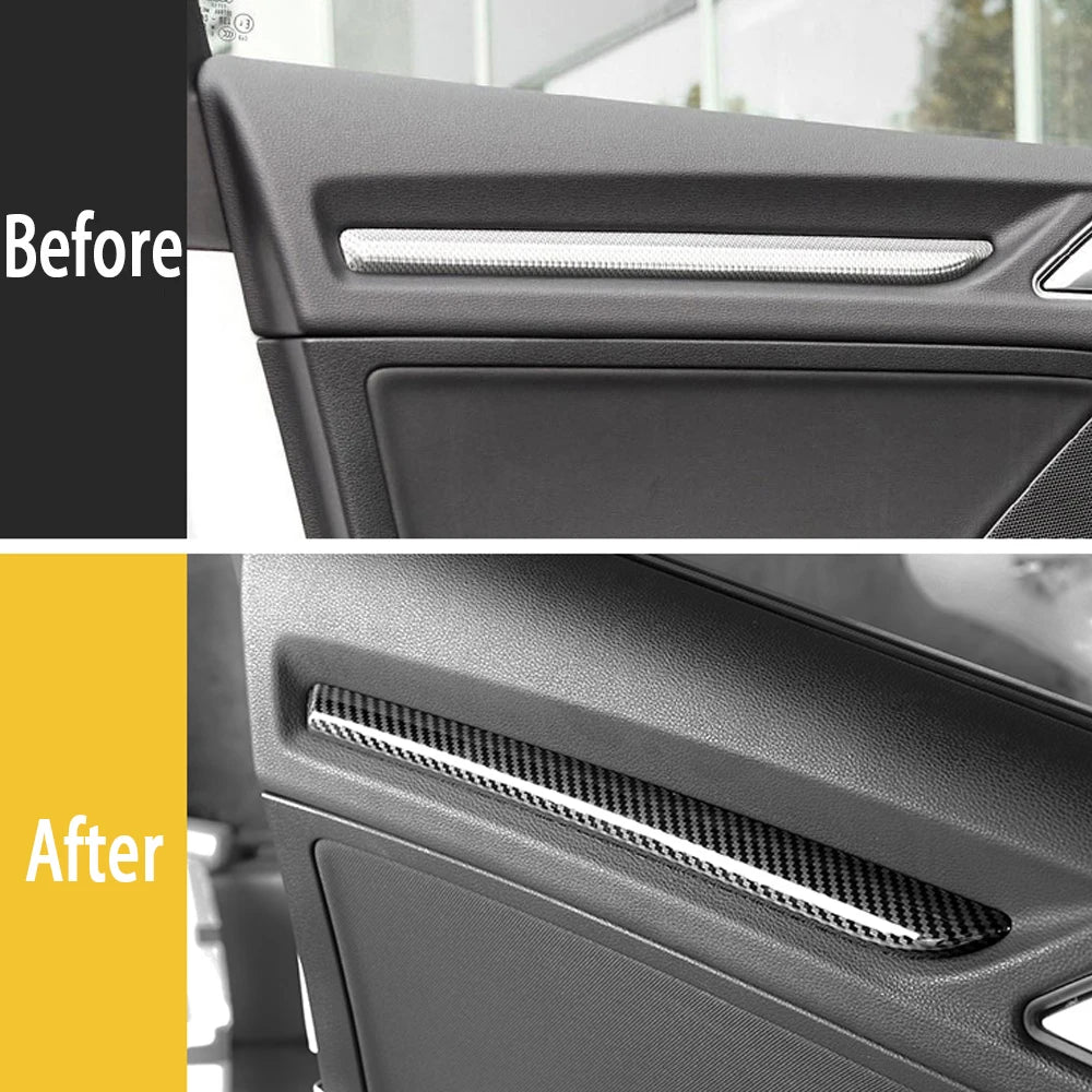 For Audi A3 S3 RS3 2014-2018 For LHD Car Center Console Door Panel Carbon Fiber Trim ABS Interior Cover Trims Accessories