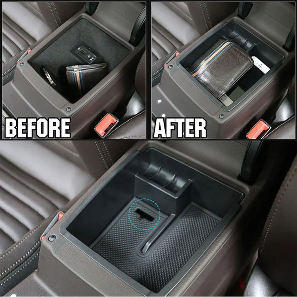 Car Interior Storage Armrest Console Storage Box Tray Case Box Interior Accessories Stowing Tidying For 2016 2017 VW Passat B8