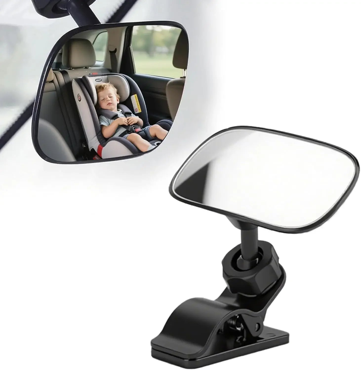 Car Interior Baby Safety Mirror With Clip Rear View Mirrors Makeup Mirror Seat Back Clamp Auto Ornament Automotive Accessories