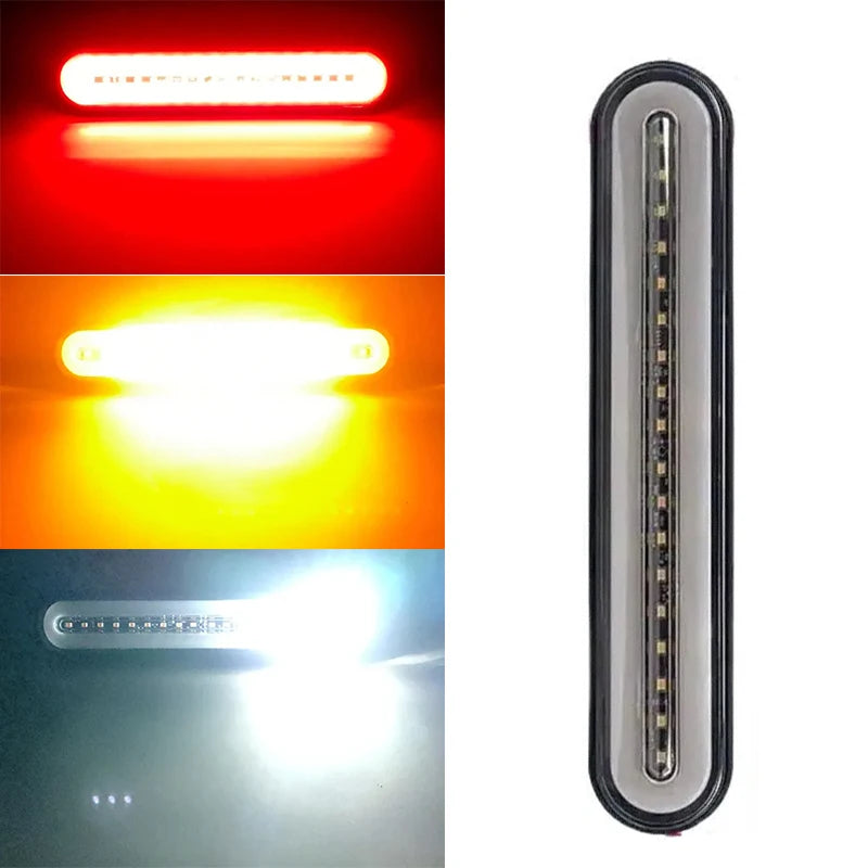 Car Rear Tail Light 12V 54LED Running Light Flowing 10W Turn Signal Warning Light Trailer Truck Light Car Taillights Lorry Van