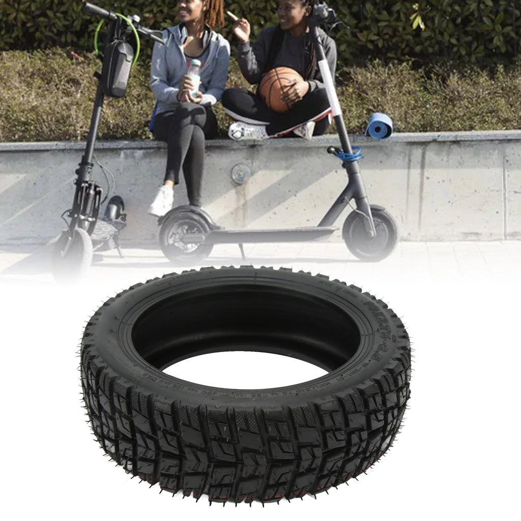 10x2.75‑6.5 Tubeless Tire 10 Inch Electric Scooter Tubeless Tyre Strong Shock Absorption Thickened Elasticity for Safe Cycling