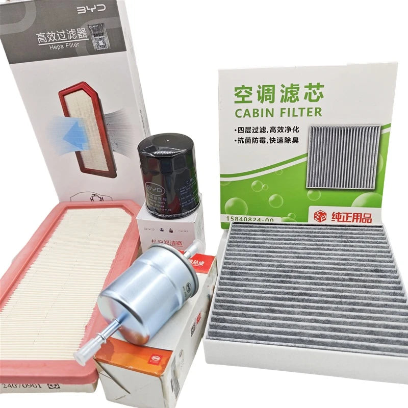 4pcs/set Filter Set for BYD TANG L,ATTO 8,, Air,Oil,Cabin,Fuel Filter （MUST GIVE THE CAR VIN）