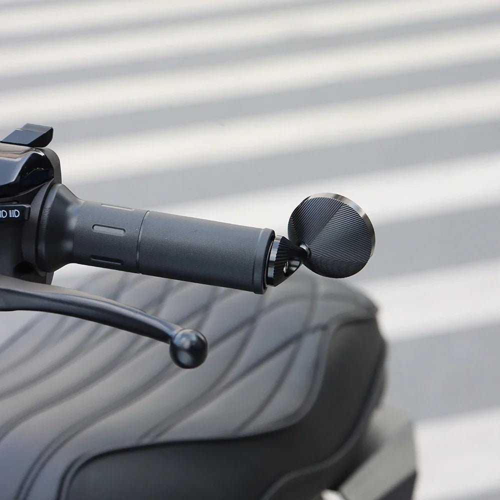 Motorcycle Accessories Reflective Mirror Aluminum Alloy Electric Car Mini Plug Small Round Mirror Boutique Rearview Mirror