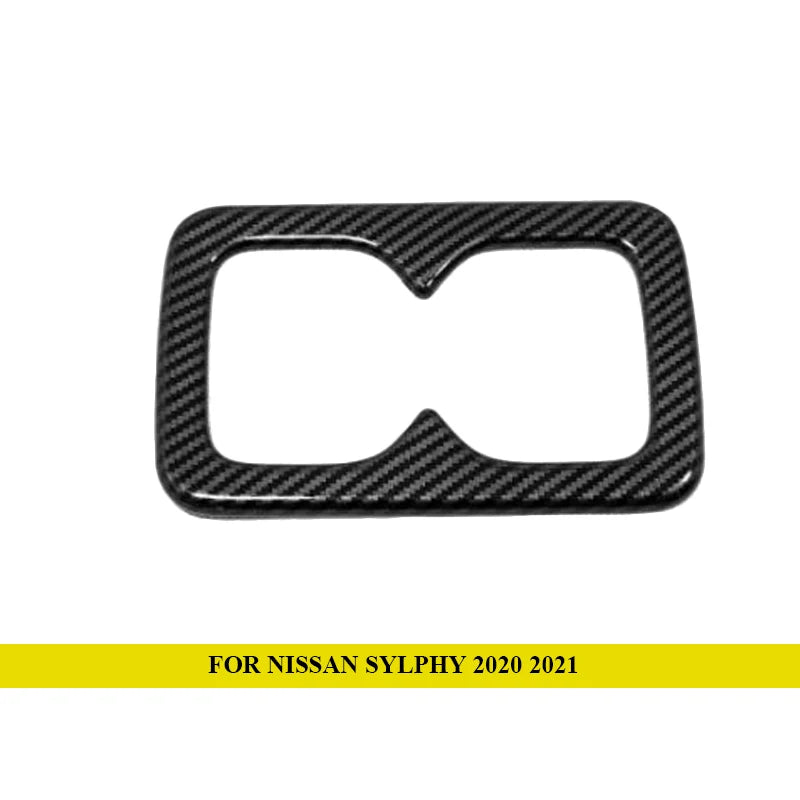 Car Interior Accessories For Nissan Bluebird Sylphy 2020 2021 2022 ABS Carbon Fiber Front Center Air Outlet Vent Cover Trim