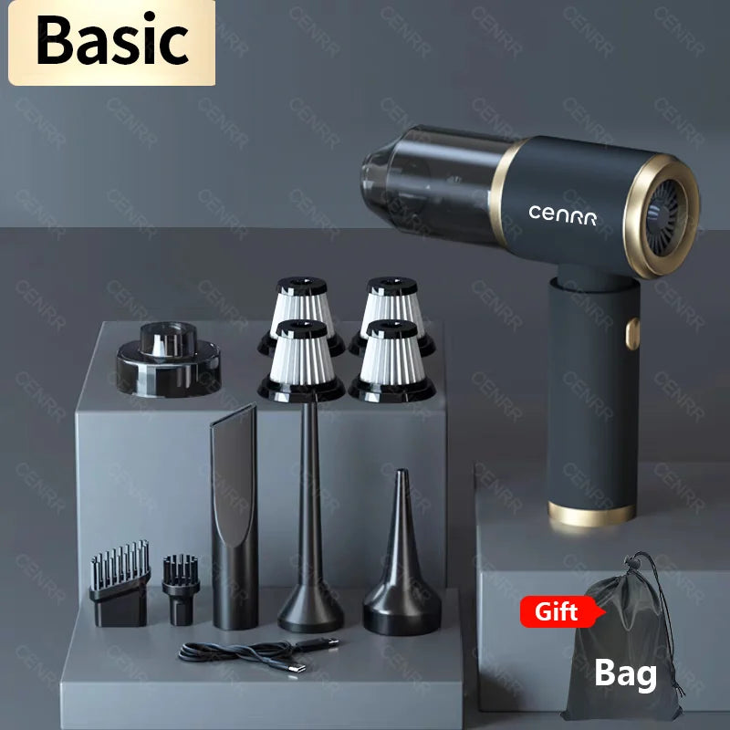 140000PA Car Vacuum Cleaner Strong Suction Cordless Dual-Purpose Vacuum Cleaner Wireless Handheld Mini Blower for Home Appliance