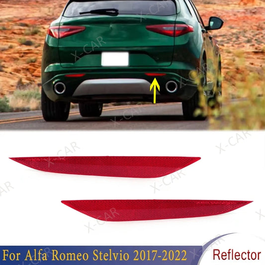 Car Rear Bumper Side Reflector Light Brake Lamp For Alfa Romeo Stelvio 2017 2018 2019 2020 2021 2022