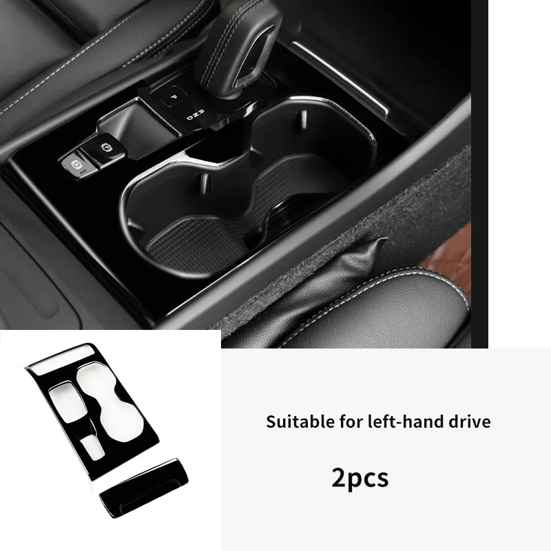 For Volvo XC40 C40 car interior decoration with ABS car accessories, carbon fiber texture, black gloss