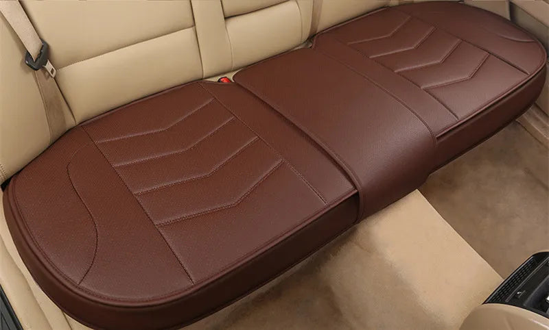Leather Car Seat Cover Breathable Driver Seat Cushion Protection Universal Size Rear Seat Non-slip Mat Styling Accessories