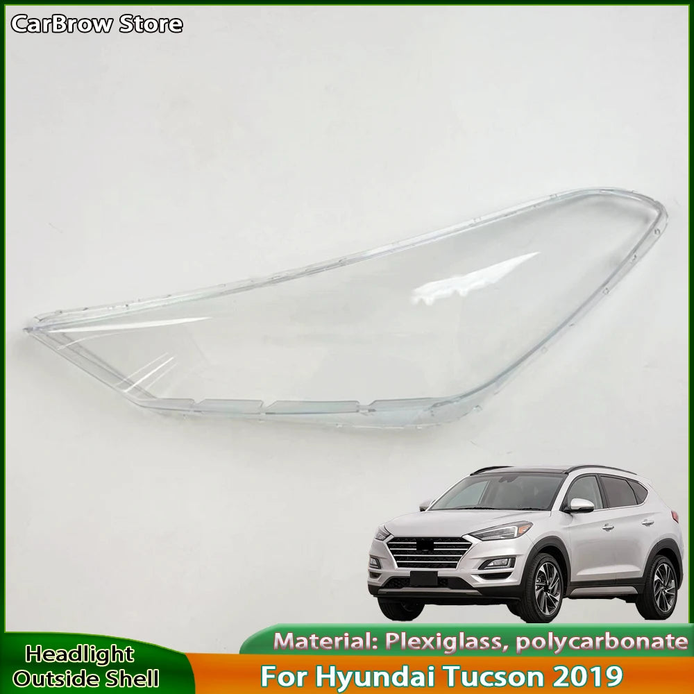 For Hyundai Tucson 2019-2020 （Overseas Version）Car Accessories Headlight Lamp Shade Headlamp Lampshade Cover Lens Plexiglass