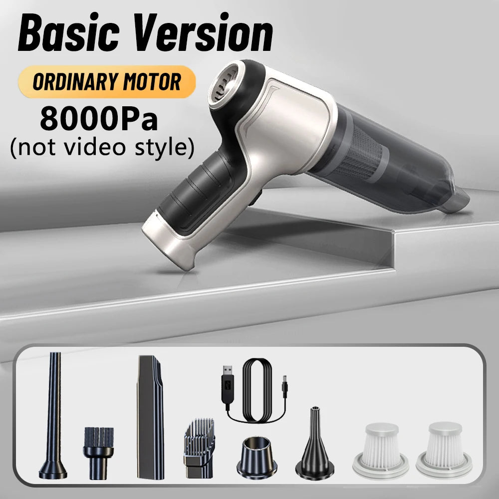 95000Pa Wireless Car Vacuum Cleaner Strong Suction Handheld Auto Vacuum Home & Car Dual Use Mini Vacuum Cleaner Home Appliance