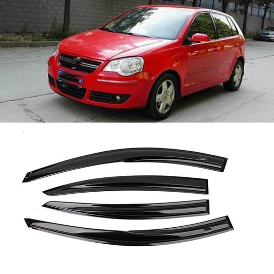 For Volkswagen VW POLO 2002-2010 Window Visor Sun Rain Guard Weather Shield Wind Deflector Slim Trim Awning Shelter Raincoat