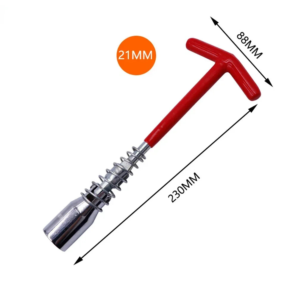 Herramienta de extracción de bujías, llave de tubo de extracción de bujías de 14 mm, 16 mm y 21 mm, llave con rotación de 360 ​​grados, herramienta de reparación de automóviles