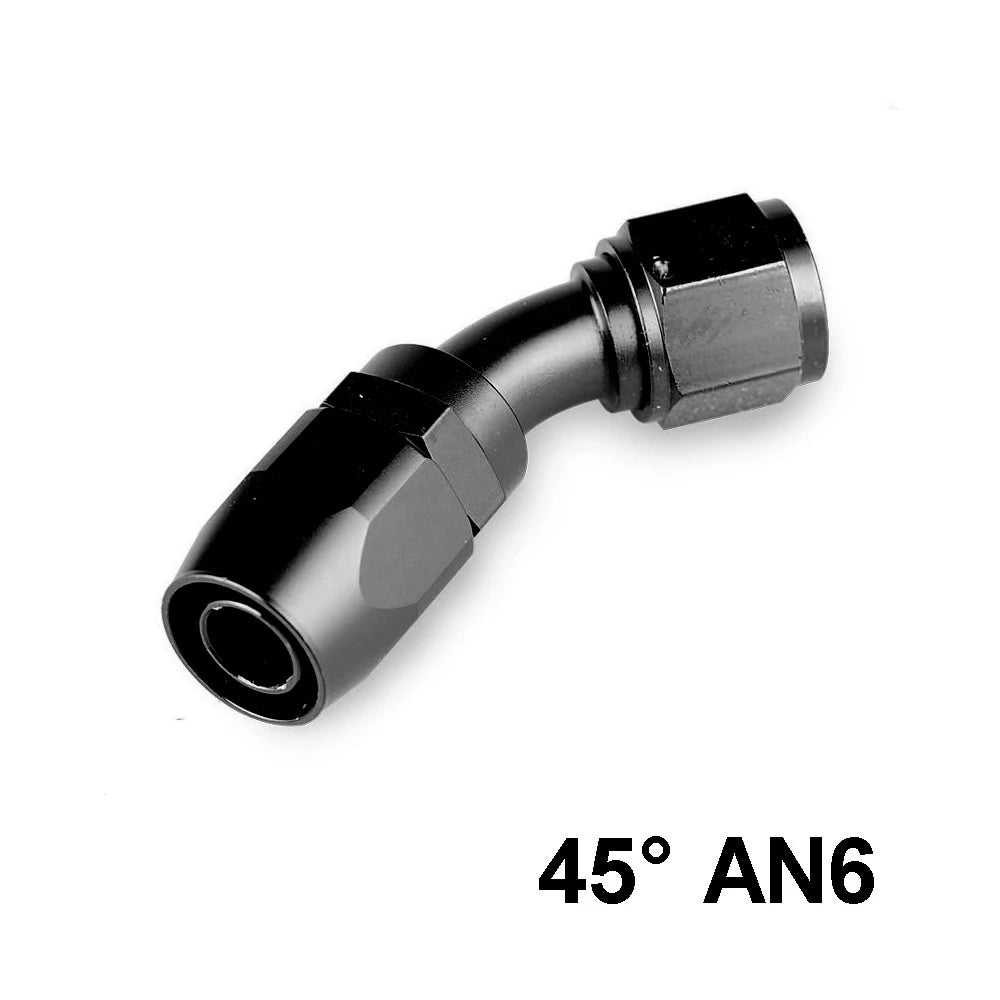 AN4 AN6 AN8 AN10 Car Oil Cooler Kit Aluminum Universal For 0° 45° 90° 180° Braided Oil Fuel Gas Hose Swivel Hose Fitting Adapter