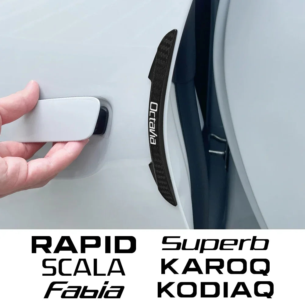 Car Door Anti-Collision Strip Accessories For Skoda Octavia Fabia Rapid Superb Kodiaq Scala Karoq Citigo Kamiq Roomster Enyaq