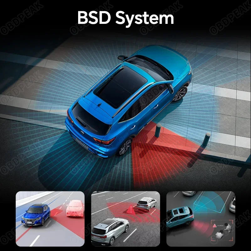 4K Dash Cam 4-Channel Record 1080P ADAS BSD Car DVR WIFI APP Rear View Mirror Auto Video Recorder Camera Ultra HD 24H Parking